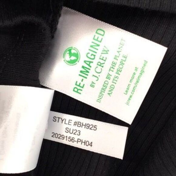 NWT J Crew Black Re Imagined Ribbed Crew Neck Fitted Pullover Tank Top XS - Picture 8 of 9